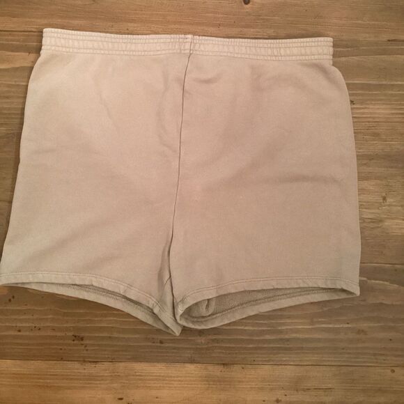 SKIMS SIZE XL LIGHT BROWN 100% COTTON FLEECE CLASSIC PULL ON SHORTS - Picture 1 of 4